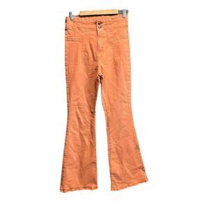 We The Free Jayde Coral Pink High Rise Flared Women's Jeans Size 30